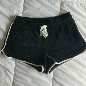 Juicy Couture Solid Velour Track Dolphin Shorts
